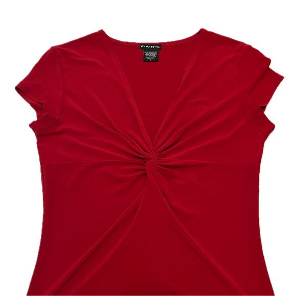 Red twist front tshirt y2k FANG - Picture 2 of 5